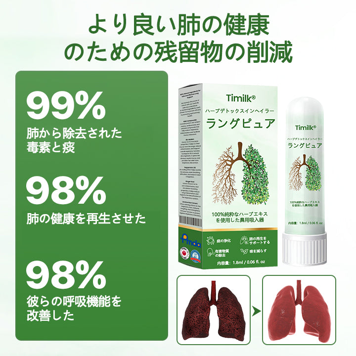 Timilk® LungPure ハーバルデトックス吸入器